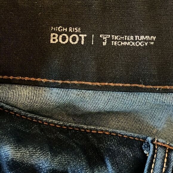 Women’s plus size 24 Long High Rise Boot stretch Denim Jeans - Picture 13 of 14